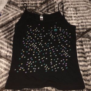 Spaghetti strap black camisole cotton type